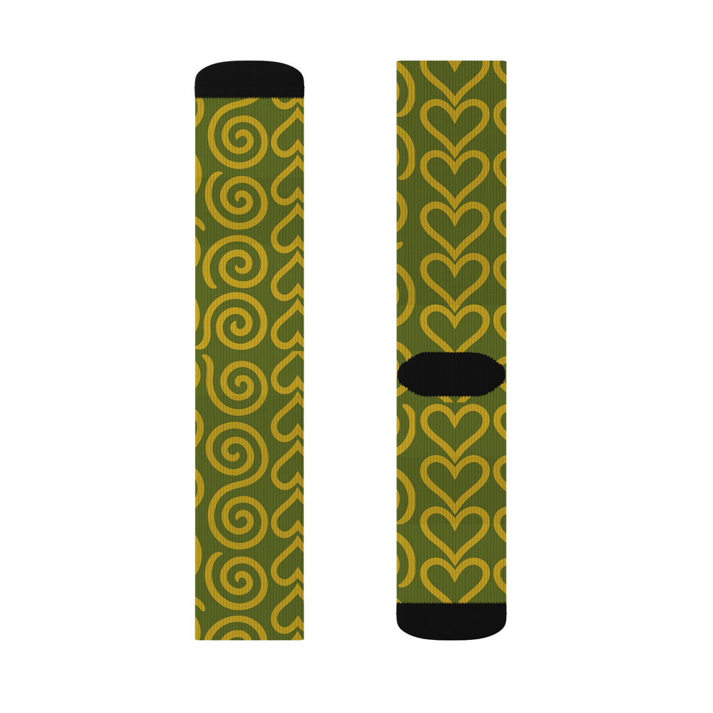Signal Lock: Resonance Socks, Unique Sublimation Footwear, Vibrant Printed Sock Pair, vintage, Trendy Geometric Design, Gift for Men and Women, Fashionistas
