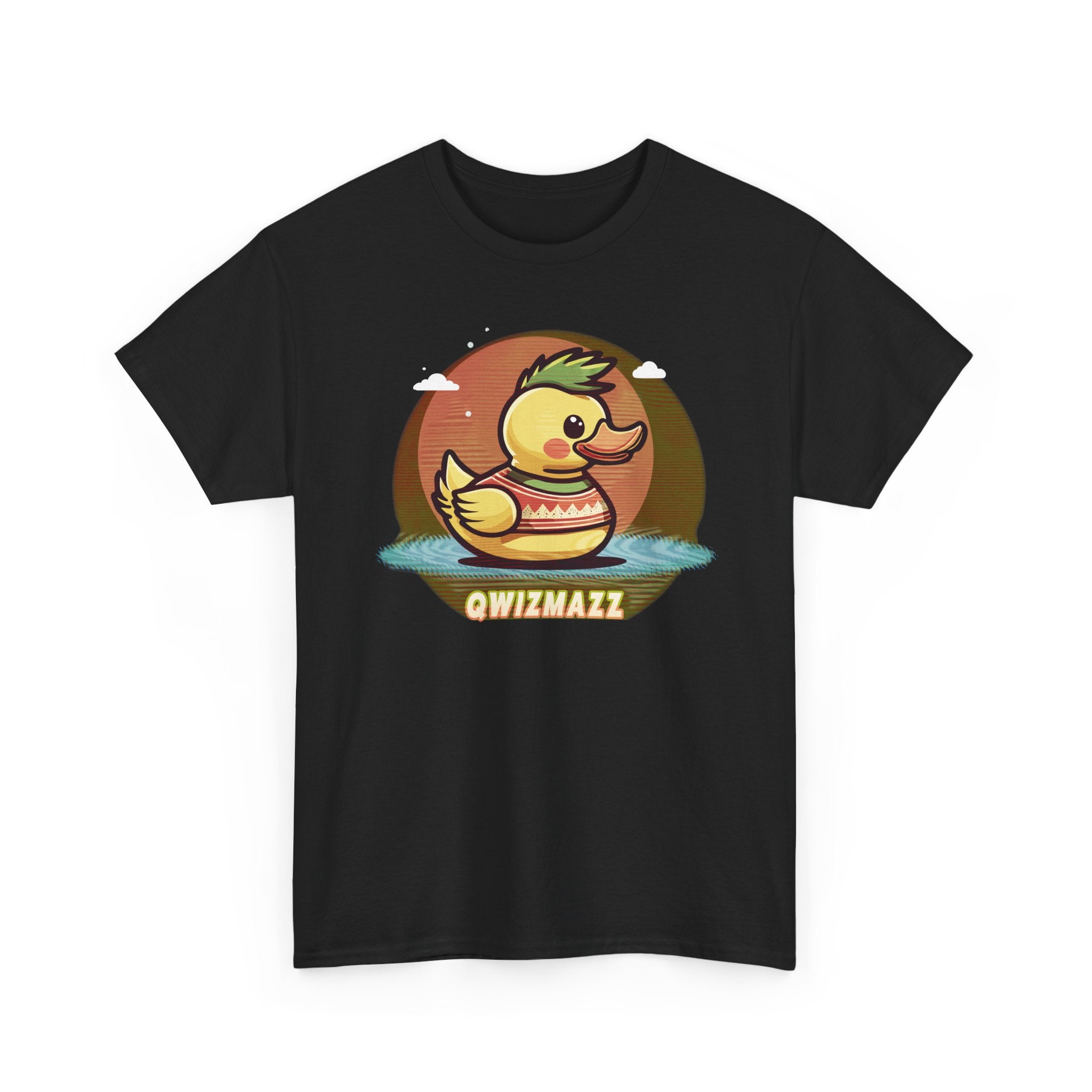 Vintage Rubber Duck T‑Shirt — Playful "QWIZMAZZ" Graphic Tee