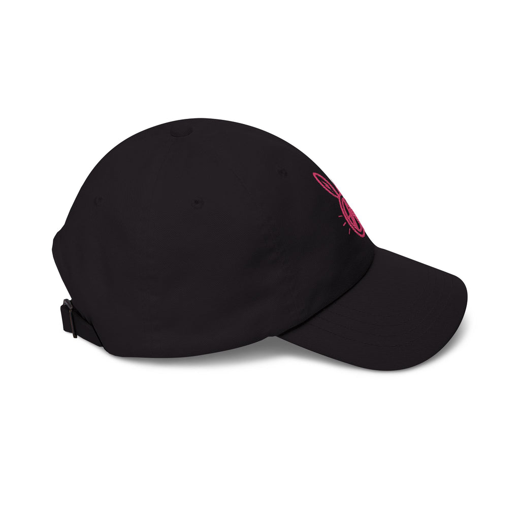Dad Cap — Pink Bunny Anarchy Embroidered Hat