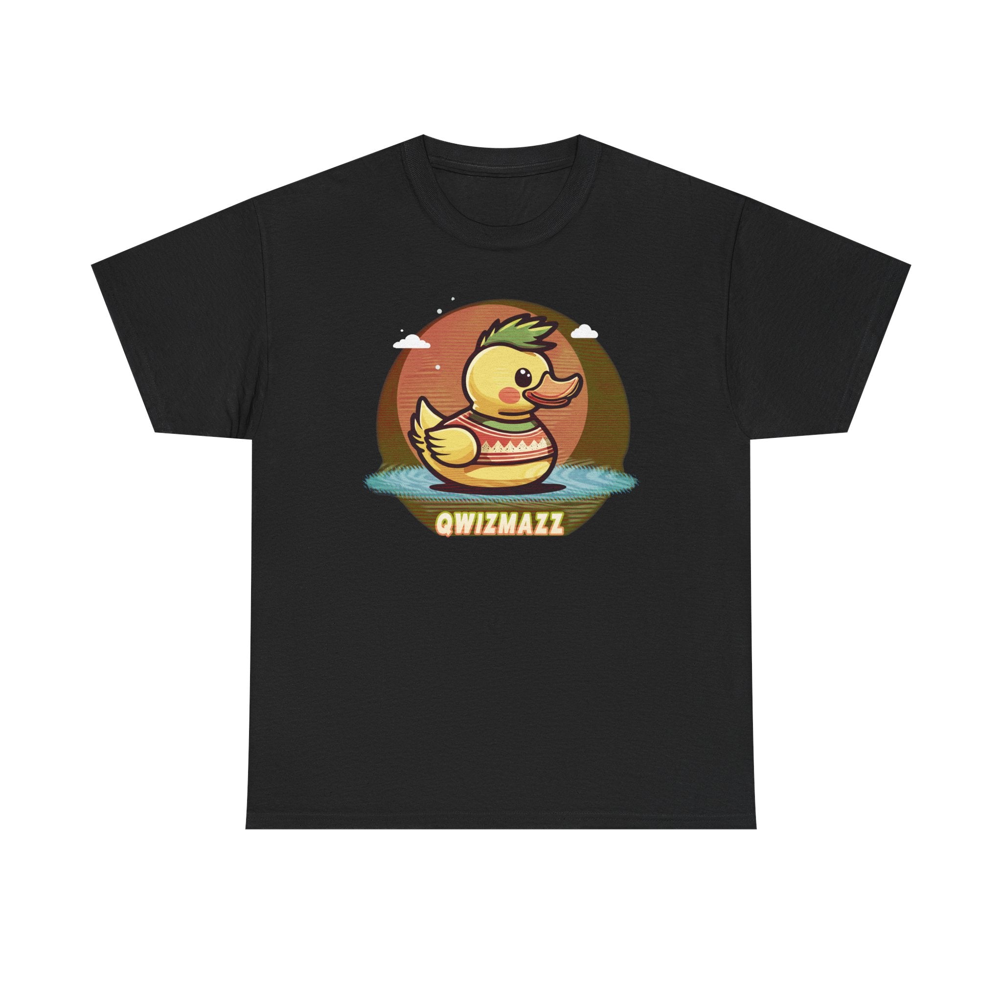 Vintage Rubber Duck T‑Shirt — Playful "QWIZMAZZ" Graphic Tee