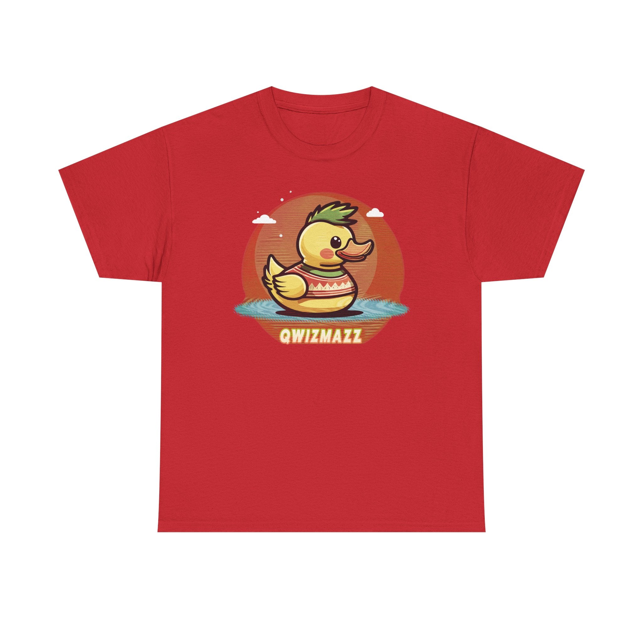 Vintage Rubber Duck T‑Shirt — Playful "QWIZMAZZ" Graphic Tee