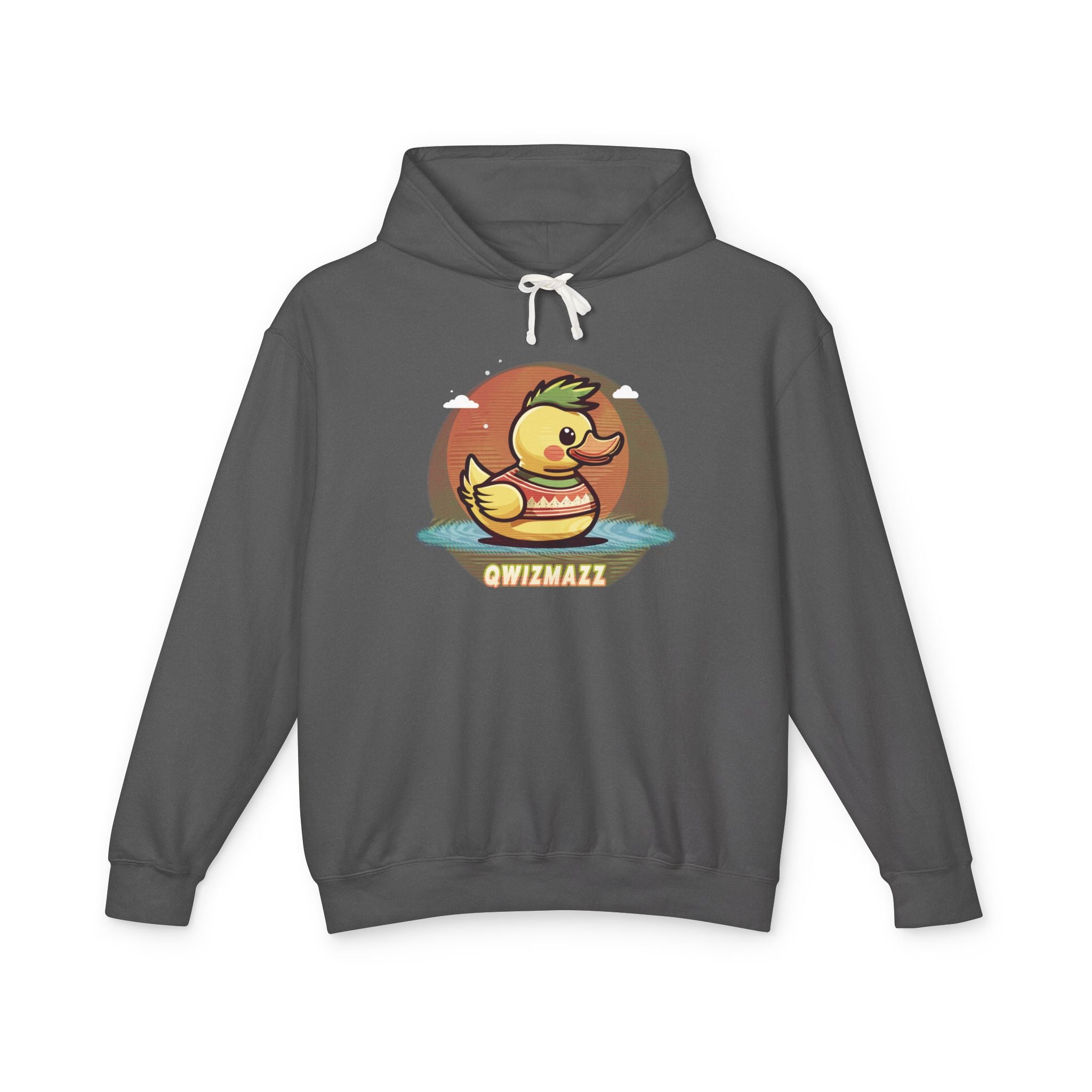 Quimbly the Duck Swim Team Hoodie — Cute Retro Duck Lifeguard Pullover