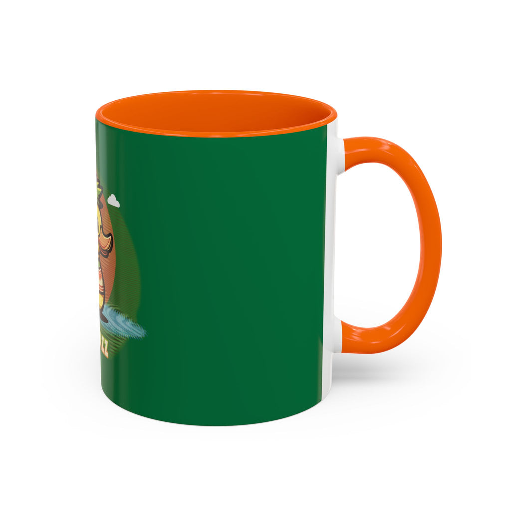 Quimbly the Duck Rubber Duck Coffee Mug - 'QWIZMAZZ' Accent Ceramic Mug (Green)