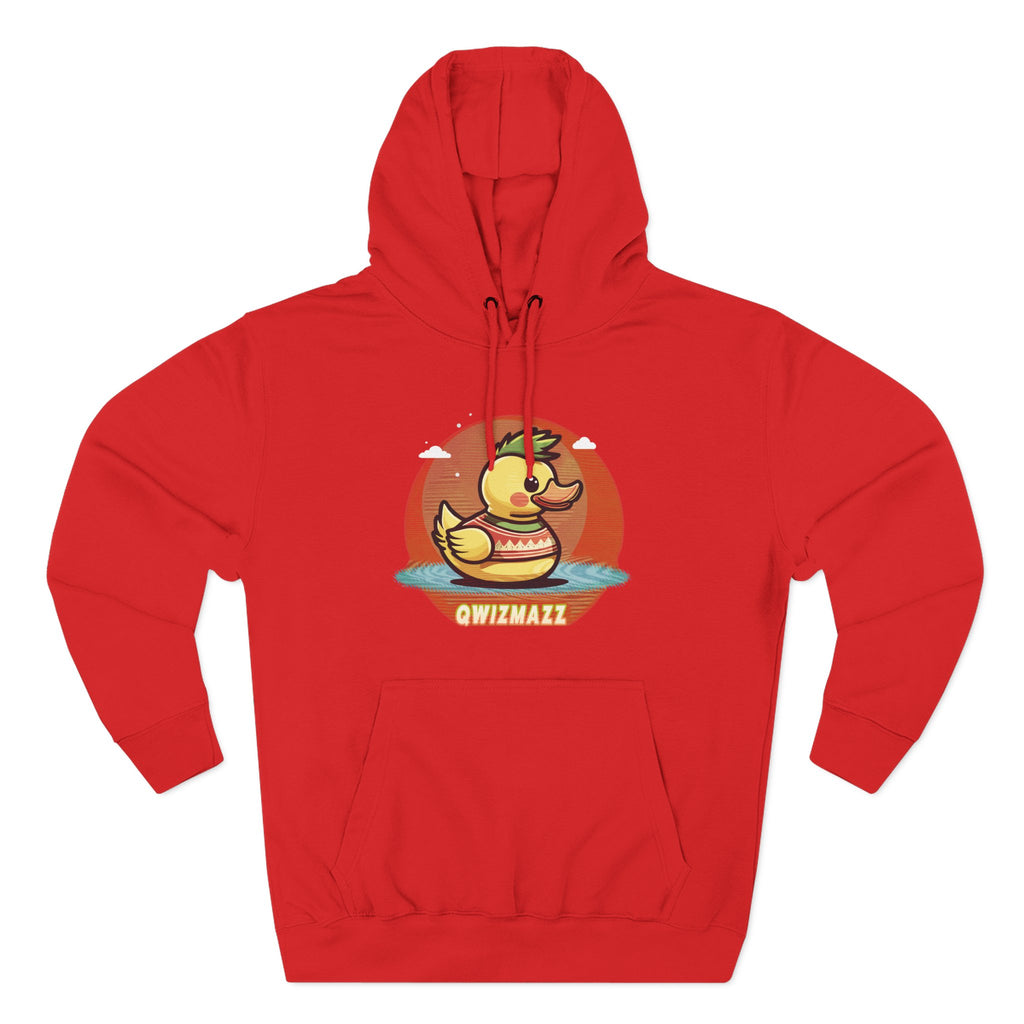 Quimbly the Duck Rubber Duck Retro Hoodie — QWIZMAZZ Graphic Pullover