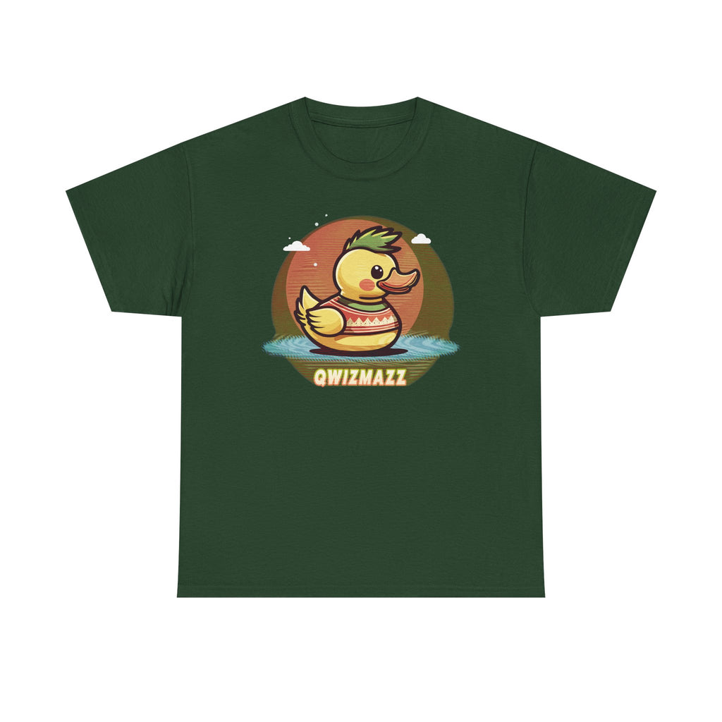 Vintage Rubber Duck T‑Shirt — Playful "QWIZMAZZ" Graphic Tee