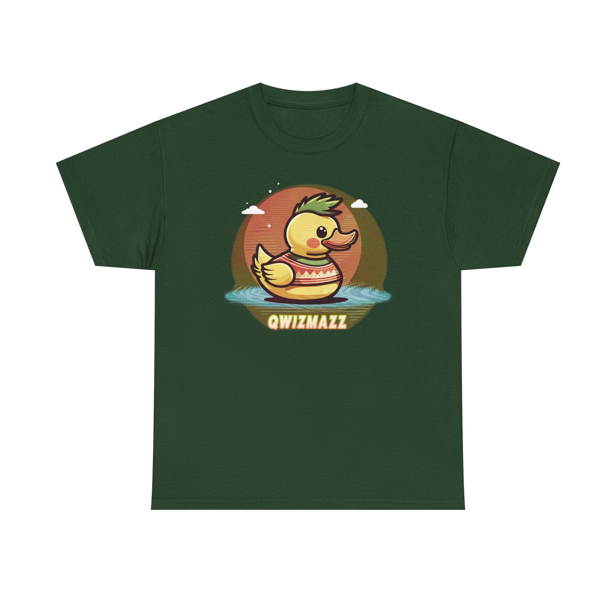 Vintage Rubber Duck T‑Shirt — Playful "QWIZMAZZ" Graphic Tee