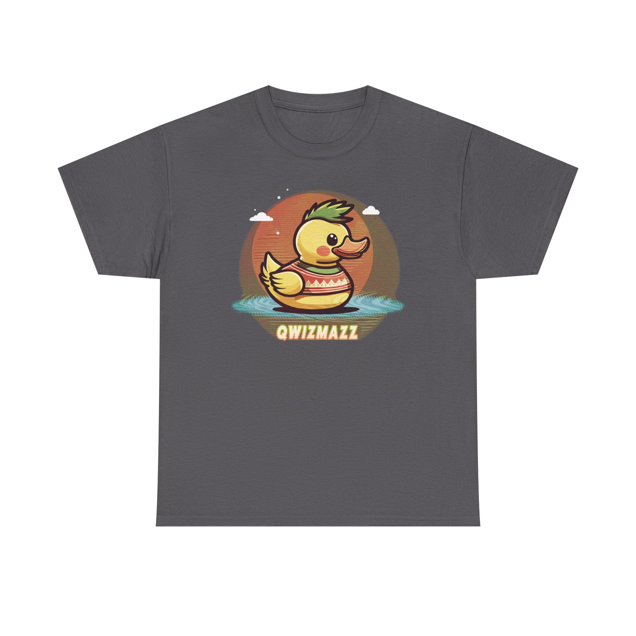 Vintage Rubber Duck T‑Shirt — Playful "QWIZMAZZ" Graphic Tee