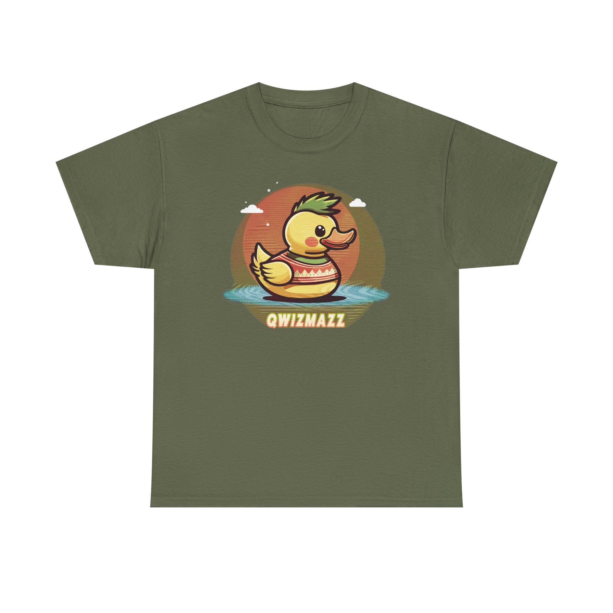 Vintage Rubber Duck T‑Shirt — Playful "QWIZMAZZ" Graphic Tee