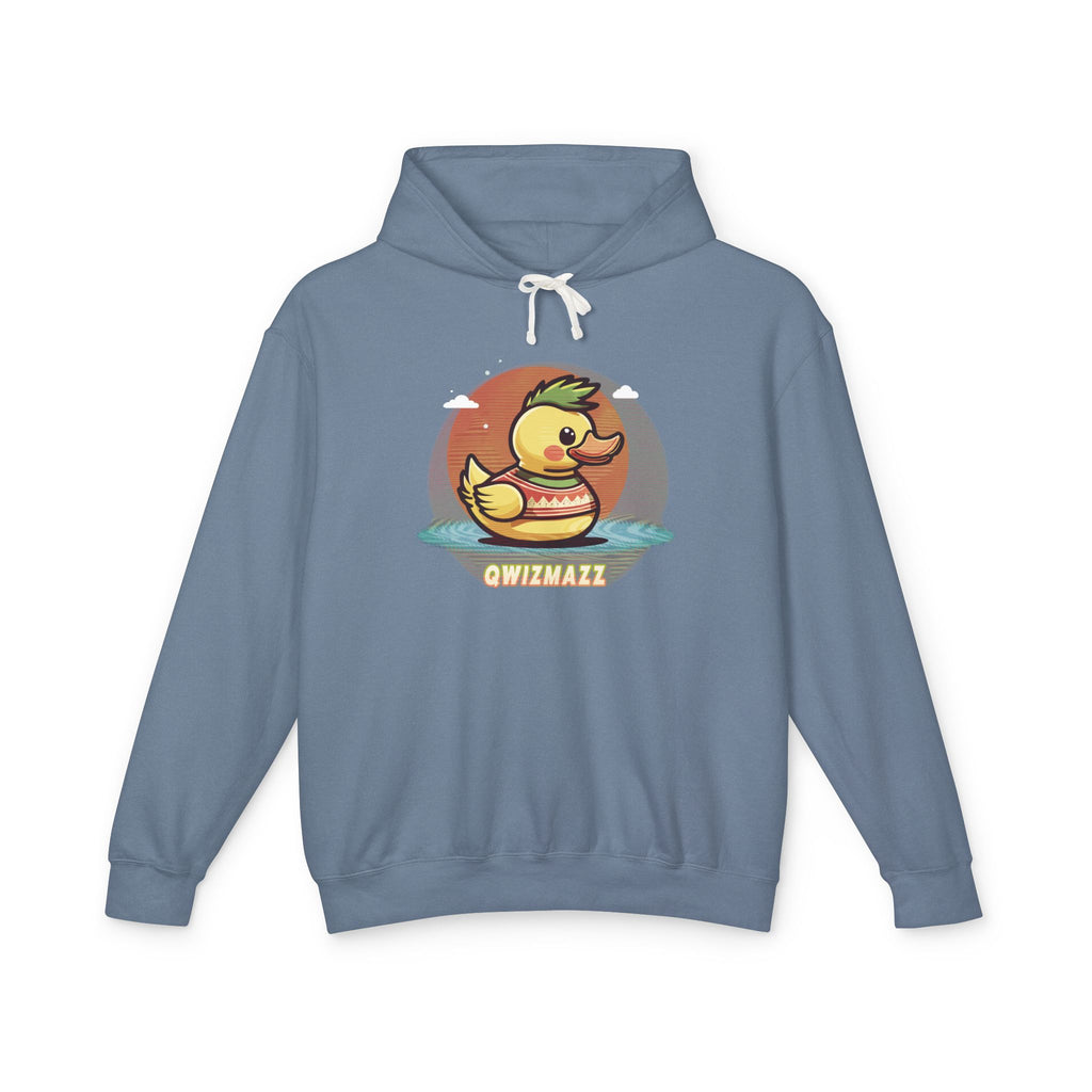 Quimbly the Duck Swim Team Hoodie — Cute Retro Duck Lifeguard Pullover