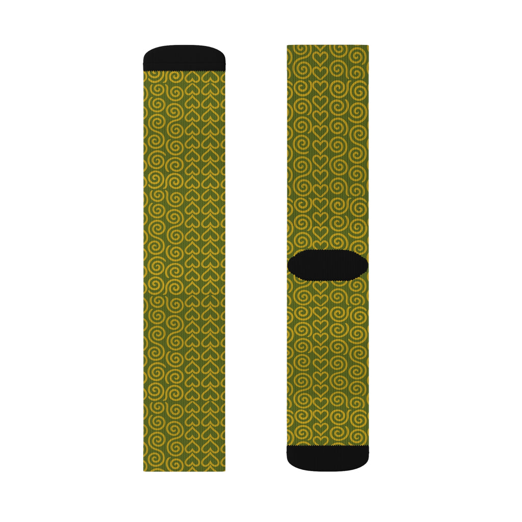 Signal Lock: Resonance Socks, Unique Sublimation Footwear, Vibrant Printed Sock Pair, vintage, Trendy Geometric Design, Gift for Men and Women, Fashionistas