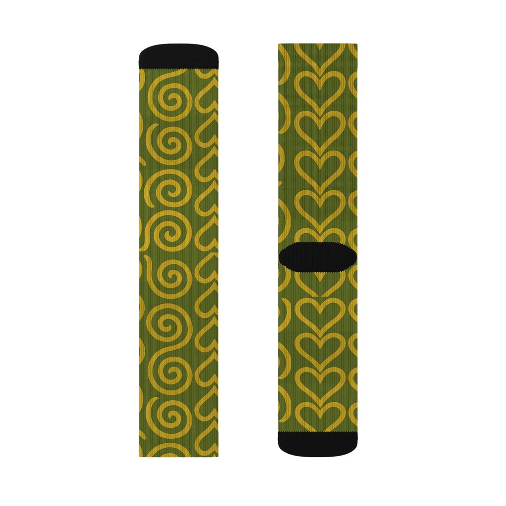 Signal Lock: Resonance Socks, Unique Sublimation Footwear, Vibrant Printed Sock Pair, vintage, Trendy Geometric Design, Gift for Men and Women, Fashionistas