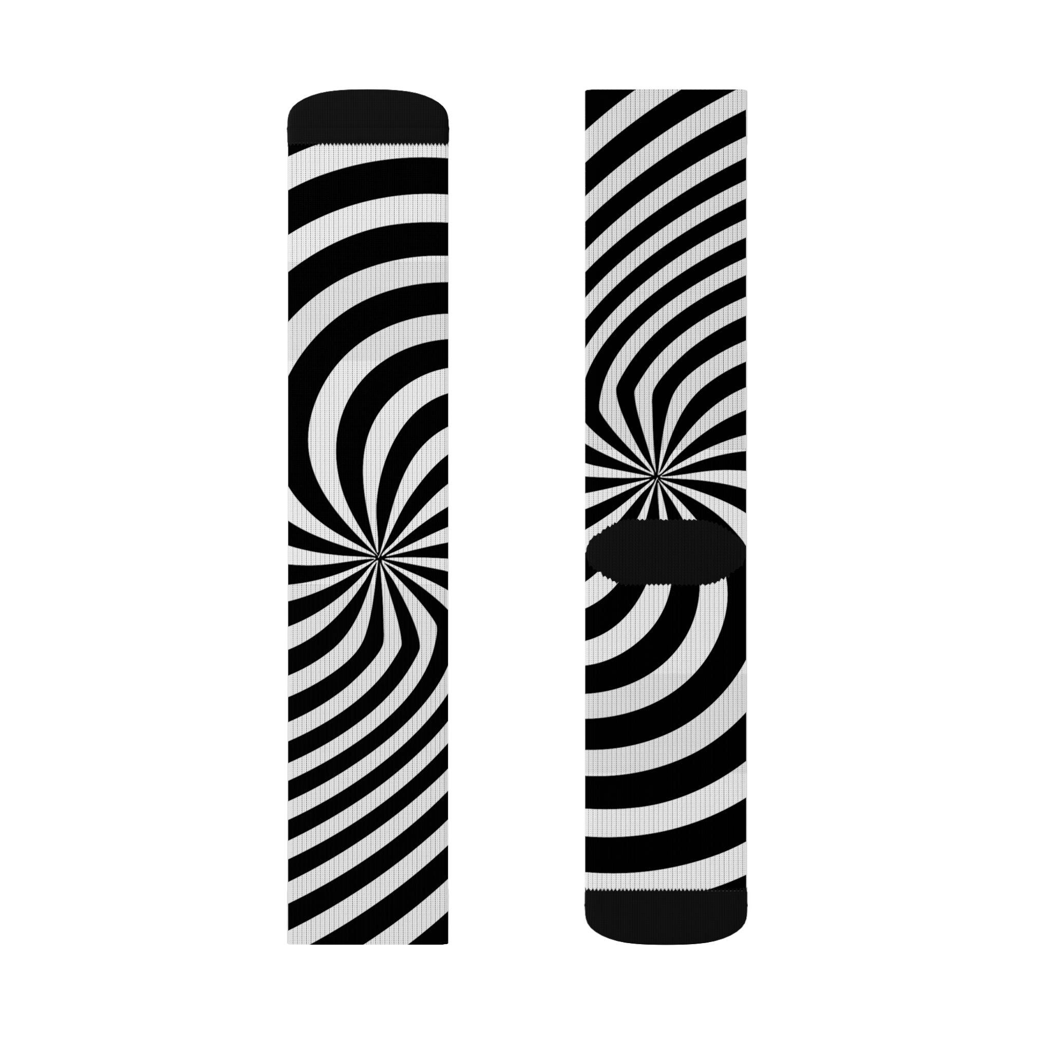 Signal: Direktive-Socken – Op-Art-Sublimationssocken, Psychedelic-Funky-Socken, Strümpfe mit optischer Täuschung, Socken mit Retro-Print, Schuhe mit geometrischem Muster