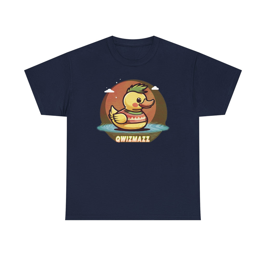Vintage Rubber Duck T‑Shirt — Playful "QWIZMAZZ" Graphic Tee