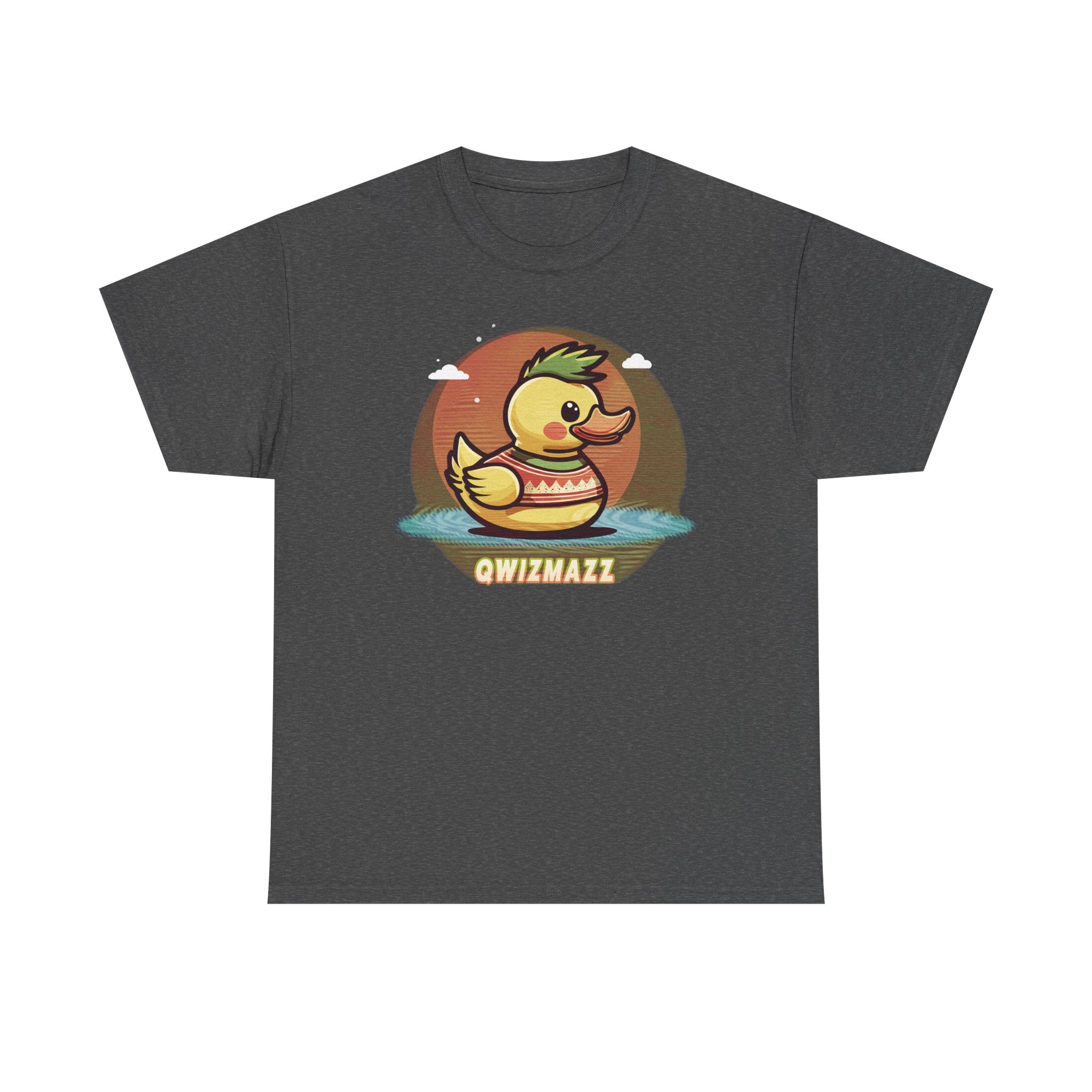Vintage Rubber Duck T‑Shirt — Playful "QWIZMAZZ" Graphic Tee