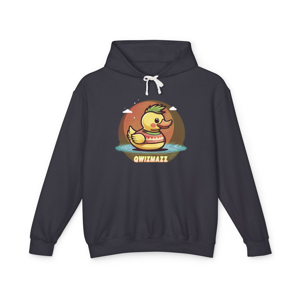 Quimbly the Duck Swim Team Hoodie — Cute Retro Duck Lifeguard Pullover