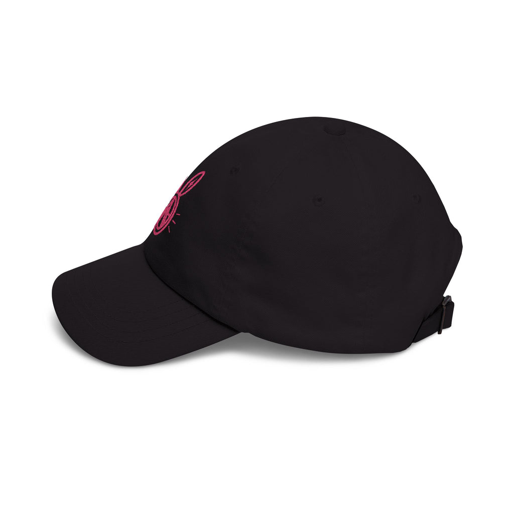 Dad Cap — Pink Bunny Anarchy Embroidered Hat