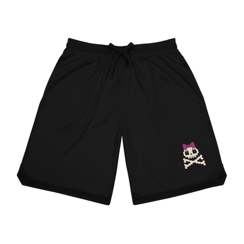 Skull & Bow Basketball Shorts — Women’s AOP Athletic Rib Shorts