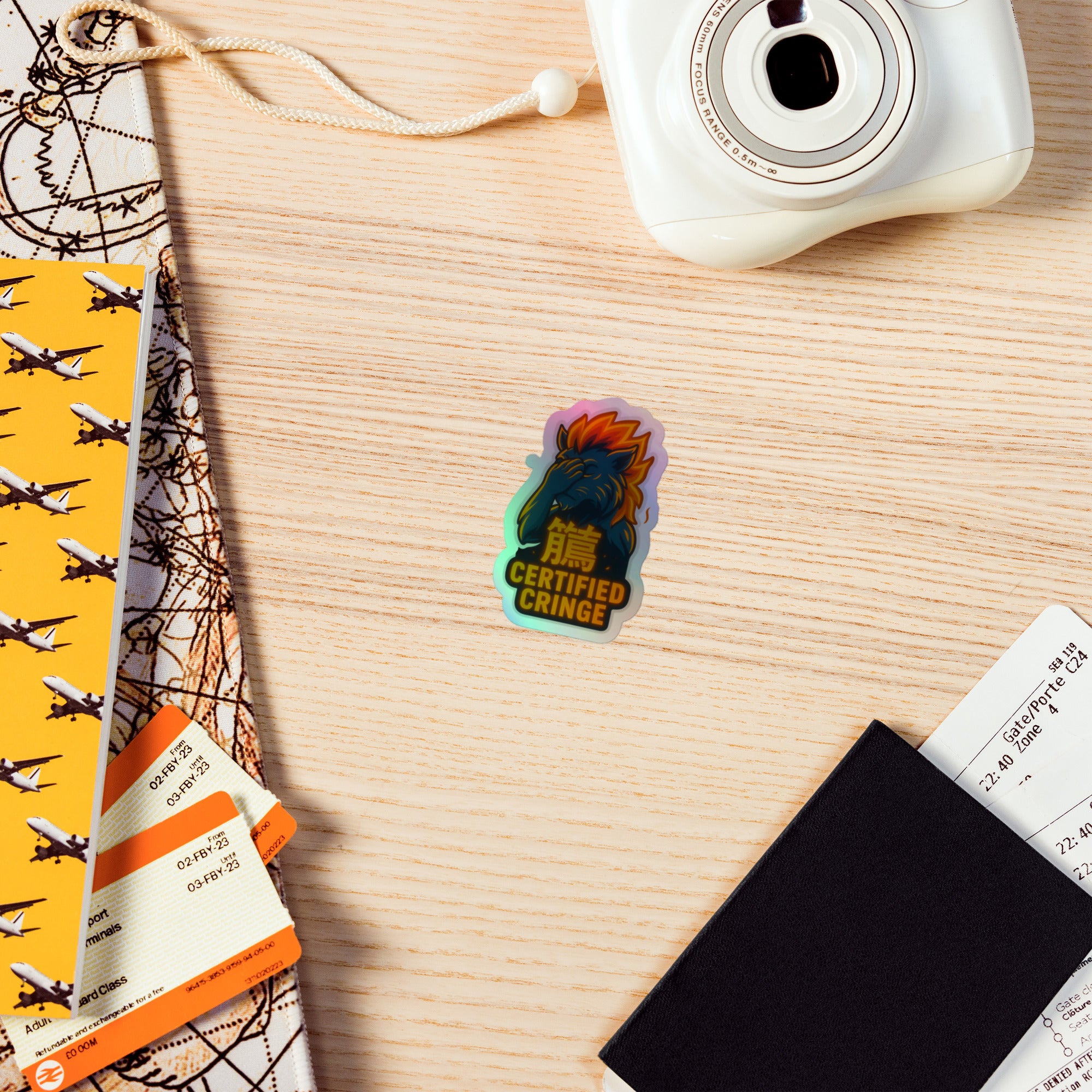 Certified Cringe Holographic stickers